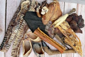 Variety of treats and chews included in the box